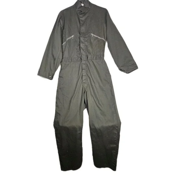 Vintage Walls Army Green Work Mechanics Coveralls - Picture 2 of 16